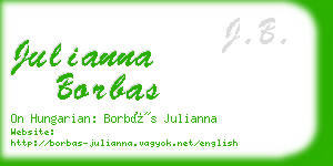 julianna borbas business card